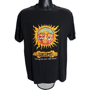 Sublime Band T-Shirt Black Sun Logo Just Let the Lovin Take Ahold Ska Punk